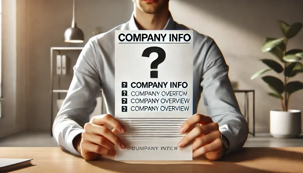 会社概要がない企業に感じる不信感
