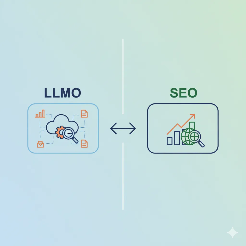 LLMOとSEOの違いを比較