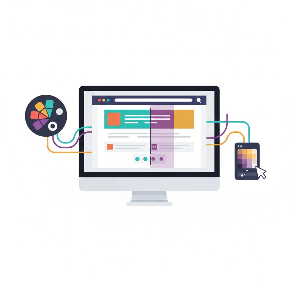 色を変更してサイトのテーマカラーに合わせる