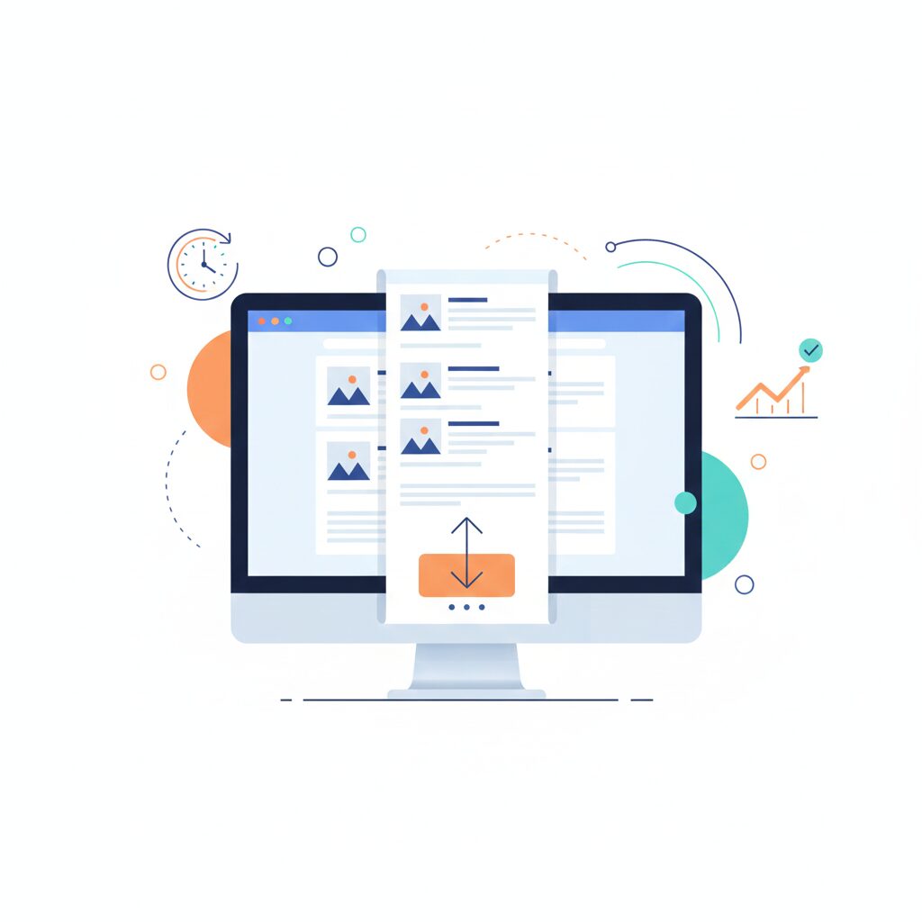 無限スクロールやもっと見るボタンの導入検討