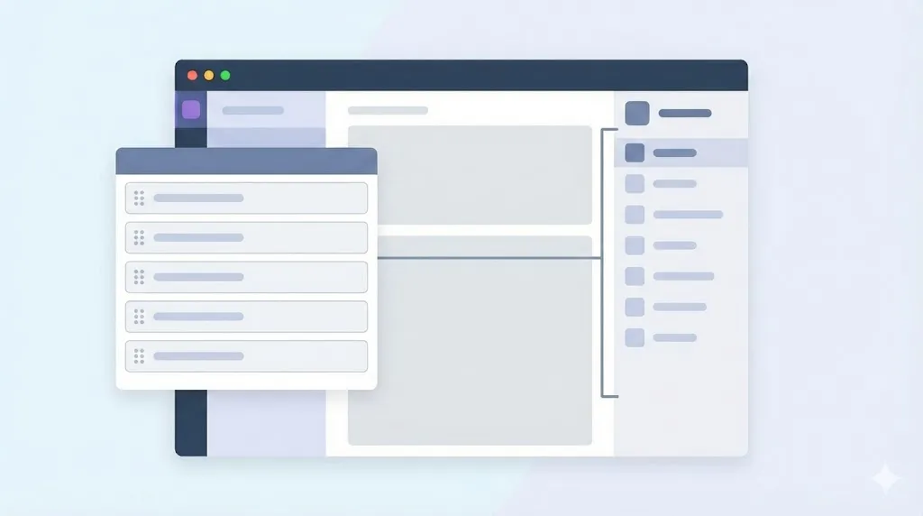 サイドバーの表示順をメニュー機能で制御する