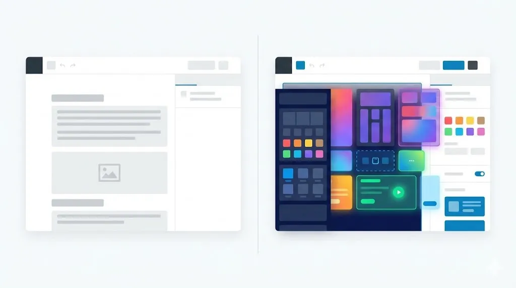 ブロックエディタと機能の差
